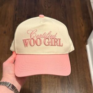 Kenz Kustoms x Caleigh Hardy Certified Woo Girl Pink and Cream Cap